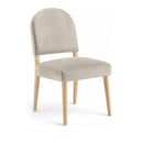  Meridian Varinelle Cream Velvet Performance Fabric Upholstered Dining Chair IMAGE 1