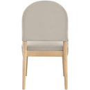  Meridian Varinelle Cream Velvet Performance Fabric Upholstered Dining Chair IMAGE 5
