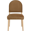  Color_Saddle -- Varinelle Saddle Velvet Performance Fabric Upholstered Dining Chair IMAGE 2