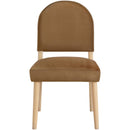  Meridian Varinelle Saddle Velvet Performance Fabric Upholstered Dining Chair IMAGE 2