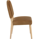  Meridian Varinelle Saddle Velvet Performance Fabric Upholstered Dining Chair IMAGE 3