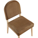  Color_Saddle -- Varinelle Saddle Velvet Performance Fabric Upholstered Dining Chair IMAGE 6