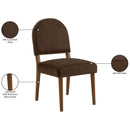  Color_Brown -- Varinelle Brown Velvet Performance Fabric Upholstered Dining Chair IMAGE 10