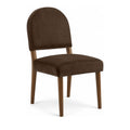  Color_Brown -- Varinelle Brown Velvet Performance Fabric Upholstered Dining Chair IMAGE 1
