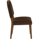  Color_Brown -- Varinelle Brown Velvet Performance Fabric Upholstered Dining Chair IMAGE 4