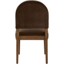  Color_Brown -- Varinelle Brown Velvet Performance Fabric Upholstered Dining Chair IMAGE 5