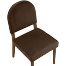  Color_Brown -- Varinelle Brown Velvet Performance Fabric Upholstered Dining Chair IMAGE 6