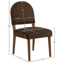  Color_Brown -- Varinelle Brown Velvet Performance Fabric Upholstered Dining Chair IMAGE 9