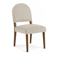  Color_Cream -- Varinelle Cream Velvet Performance Fabric Upholstered Dining Chair IMAGE 1