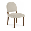  Meridian Varinelle Cream Velvet Performance Fabric Upholstered Dining Chair IMAGE 1