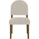  Color_Cream -- Varinelle Cream Velvet Performance Fabric Upholstered Dining Chair IMAGE 3