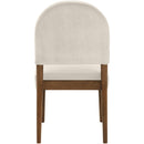  Color_Cream -- Varinelle Cream Velvet Performance Fabric Upholstered Dining Chair IMAGE 5