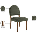  Color_Green -- Varinelle Green Velvet Performance Fabric Upholstered Dining Chair IMAGE 10