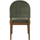  Meridian Varinelle Green Velvet Performance Fabric Upholstered Dining Chair IMAGE 5