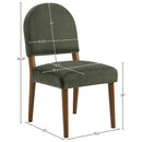  Color_Green -- Varinelle Green Velvet Performance Fabric Upholstered Dining Chair IMAGE 9