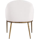  Meridian Ferro Cream Linen Textured Performance Fabric Upholstered Dining Arm Chair IMAGE 5