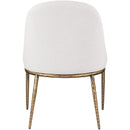  Color_Cream -- Ferro Cream Linen Textured Performance Fabric Upholstered Dining Side Chair IMAGE 5