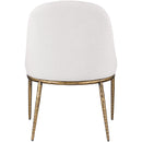  Meridian Ferro Cream Linen Textured Performance Fabric Upholstered Dining Side Chair IMAGE 5