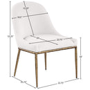 Meridian Ferro Cream Linen Textured Performance Fabric Upholstered Dining Side Chair IMAGE 7