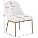  Color_Cream -- Ferro Cream Linen Textured Performance Fabric Upholstered Dining Side Chair IMAGE 7