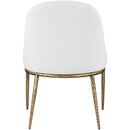  Meridian Ferro White Linen Textured Performance Fabric Upholstered Dining Side Chair IMAGE 5