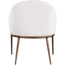  Color_Cream -- Ferro Cream Linen Textured Performance Fabric Upholstered Dining Arm Chair IMAGE 5