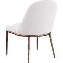  Color_Cream -- Ferro Cream Linen Textured Performance Fabric Upholstered Dining Side Chair IMAGE 6