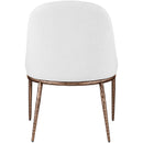  Meridian Ferro White Linen Textured Performance Fabric Upholstered Dining Side Chair IMAGE 5