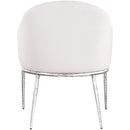  Meridian Ferro Cream Linen Textured Performance Fabric Upholstered Dining Arm Chair IMAGE 5