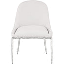  Color_Cream -- Ferro Cream Linen Textured Performance Fabric Upholstered Dining Side Chair IMAGE 3