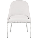  Meridian Ferro Cream Linen Textured Performance Fabric Upholstered Dining Side Chair IMAGE 3