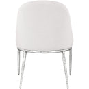  Color_Cream -- Ferro Cream Linen Textured Performance Fabric Upholstered Dining Side Chair IMAGE 5