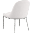  Color_Cream -- Ferro Cream Linen Textured Performance Fabric Upholstered Dining Side Chair IMAGE 6