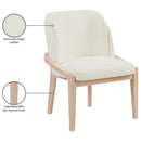  Color_Cream -- Navo Cream Vegan Leather Upholstered Dining Chair IMAGE 10
