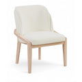  Color_Cream -- Navo Cream Vegan Leather Upholstered Dining Chair IMAGE 1
