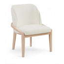  Color_Cream -- Navo Cream Vegan Leather Upholstered Dining Chair IMAGE 1