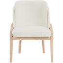  Color_Cream -- Navo Cream Vegan Leather Upholstered Dining Chair IMAGE 3
