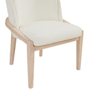  Color_Cream -- Navo Cream Vegan Leather Upholstered Dining Chair IMAGE 6