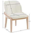  Meridian Navo Cream Vegan Leather Upholstered Dining Chair IMAGE 9