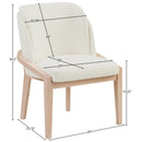  Color_Cream -- Navo Cream Vegan Leather Upholstered Dining Chair IMAGE 9