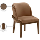  Color_Brown -- Navo Brown Vegan Leather Upholstered Dining Chair IMAGE 10