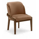  Color_Brown -- Navo Brown Vegan Leather Upholstered Dining Chair IMAGE 1