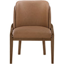  Color_Brown -- Navo Brown Vegan Leather Upholstered Dining Chair IMAGE 3