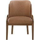  Meridian Navo Brown Vegan Leather Upholstered Dining Chair IMAGE 3