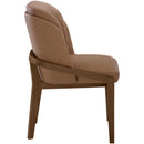  Color_Brown -- Navo Brown Vegan Leather Upholstered Dining Chair IMAGE 4