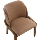  Color_Brown -- Navo Brown Vegan Leather Upholstered Dining Chair IMAGE 6