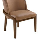  Color_Brown -- Navo Brown Vegan Leather Upholstered Dining Chair IMAGE 7