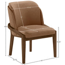  Color_Brown -- Navo Brown Vegan Leather Upholstered Dining Chair IMAGE 9