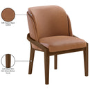  Color_Cognac -- Navo Cognac Vegan Leather Upholstered Dining Chair IMAGE 10