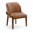  Color_Cognac -- Navo Cognac Vegan Leather Upholstered Dining Chair IMAGE 1